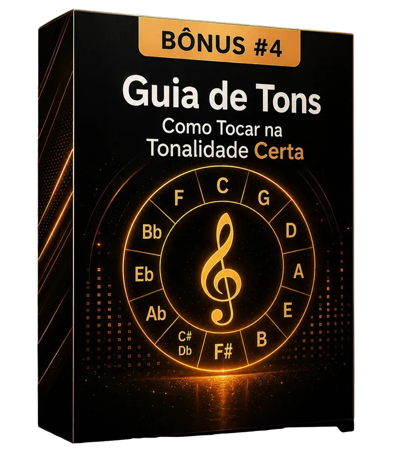 Mockup Guia de Tons — Como Tocar na Tonalidade Certa